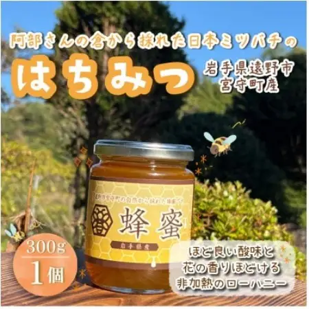 阿部さんの倉から採れた 日本ミツバチ 蜂蜜 【300g】遠野食工房蔵【1773049】