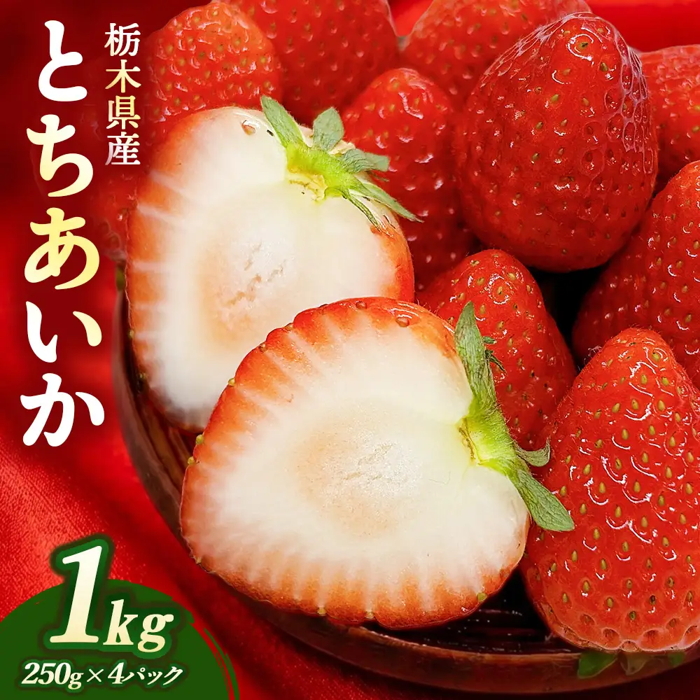 ＜先行受付＞栃木県産 とちあいか 1kg(250g×4パック) | 苺 イチゴ 国産 数量限定 ブランド ふるさと納税 フルーツ 果物※2027年1月～発送