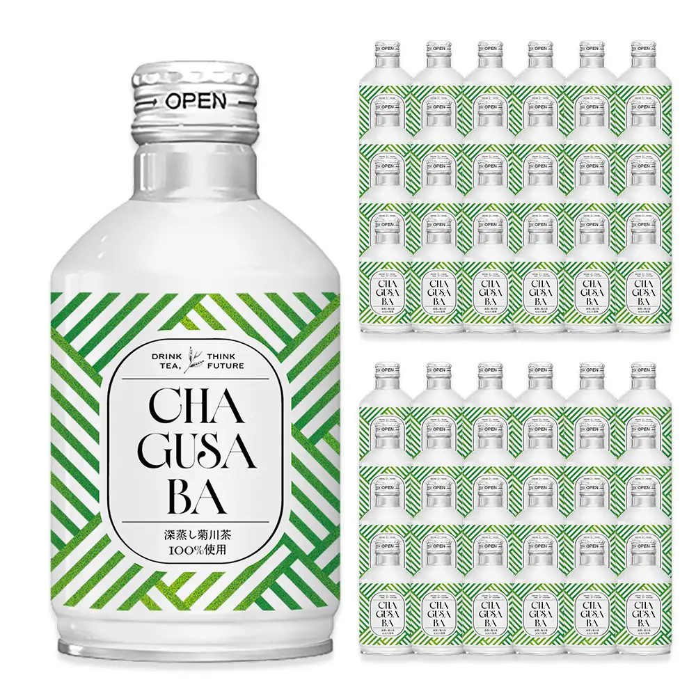 深蒸し菊川茶ボトル飲料 「 CHAGUSABA 」 290ml × 48本セット （ 1ケース： 24本 計2ケース ） お茶 緑茶 日本茶 深蒸し茶 菊川茶 茶葉 茶 静岡茶 飲料 缶 ボトル ビタミンC 国産 静岡県産
