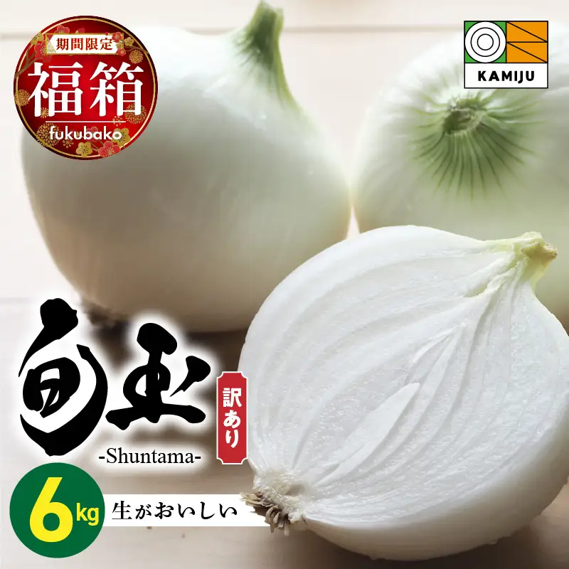 【福箱★2027】 訳あり 新玉ねぎ 旬玉 6kg 生がおいしい神重農産のブランド玉ねぎ H105-274
