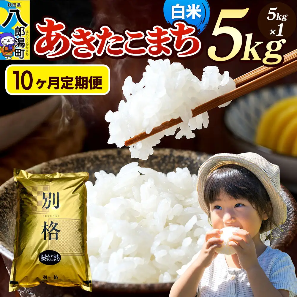 《令和8年産 新米》《定期便10ヶ月》米 あきたこまち 5kg【白米】秋田県産