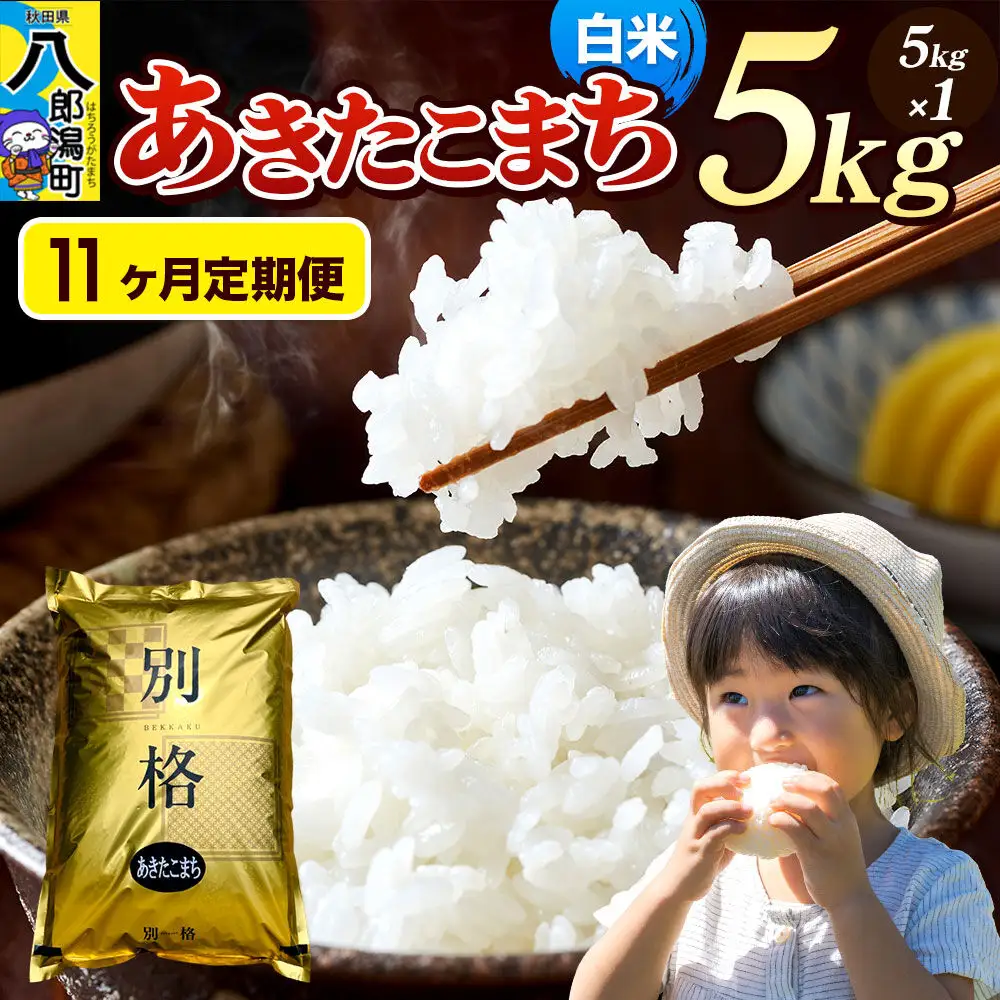 《令和8年産 新米》《定期便11ヶ月》米 あきたこまち 5kg【白米】秋田県産