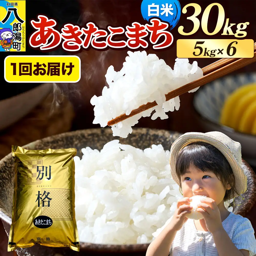 《令和8年産 新米》米 あきたこまち 30kg（5kg×6袋）【白米】秋田県産