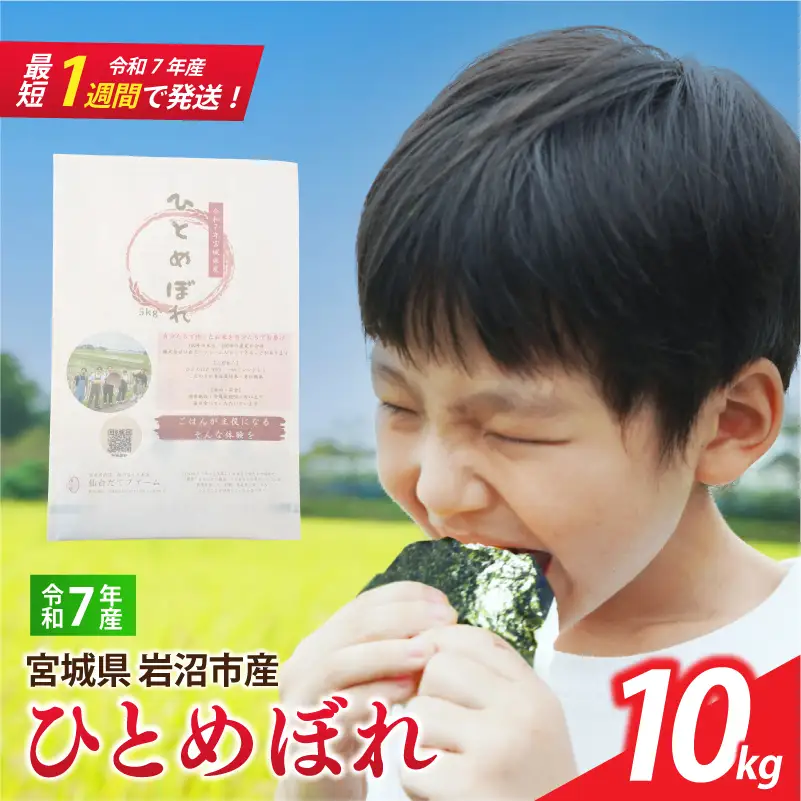 【令和7年産】 宮城県産 ひとめぼれ 10kg 精米