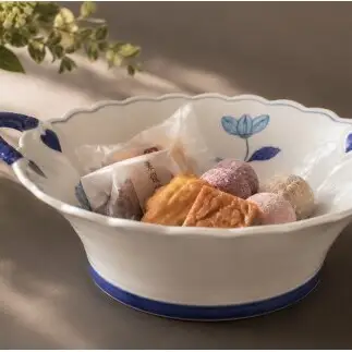 有田焼 華山窯 鉄仙花バスケット 大 【東洋セラミックス】 食器 器 花 大皿 多様鉢 au041