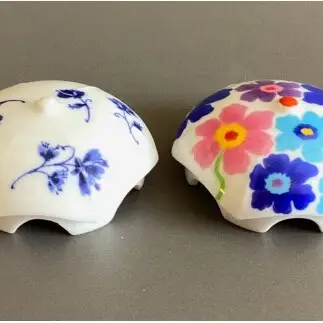 有田焼 排水口カバー 2個 セット ポピー＆花ちる里 【東洋セラミックス】 排水溝 花柄 かわいい 抗菌加工 排水口 カバー 洗面台 おもてなし おもてなしの心 | 10000円 1万円 | au042