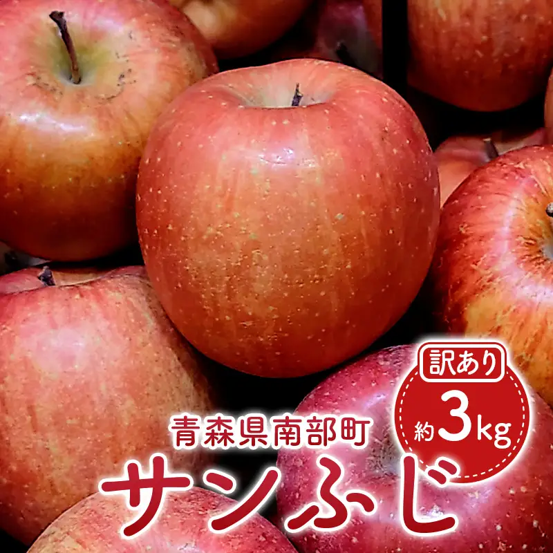 訳あり サンふじ 約3kg （9～12玉）【村井青果】 青森県産 りんご リンゴ 林檎 アップル フルーツ 果物 ご家庭用 規格外 旬 フルーツ 三戸 南部町 F21U-723