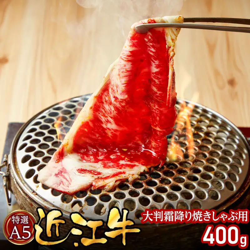 特選A5近江牛大判霜降り焼きしゃぶ用400g EG-0001