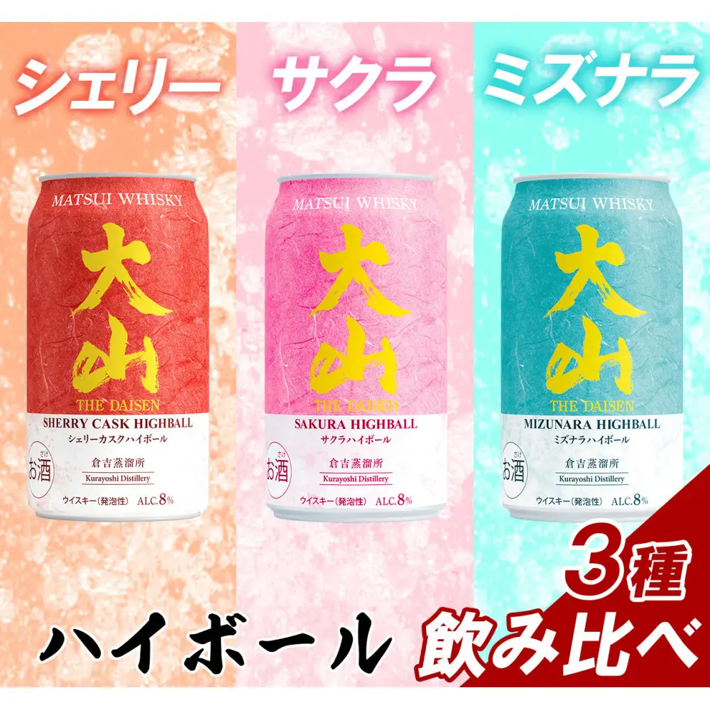 マツイ 鳥取・大山クラフトハイボール 3種飲み比べセット 350ml ×6本セット