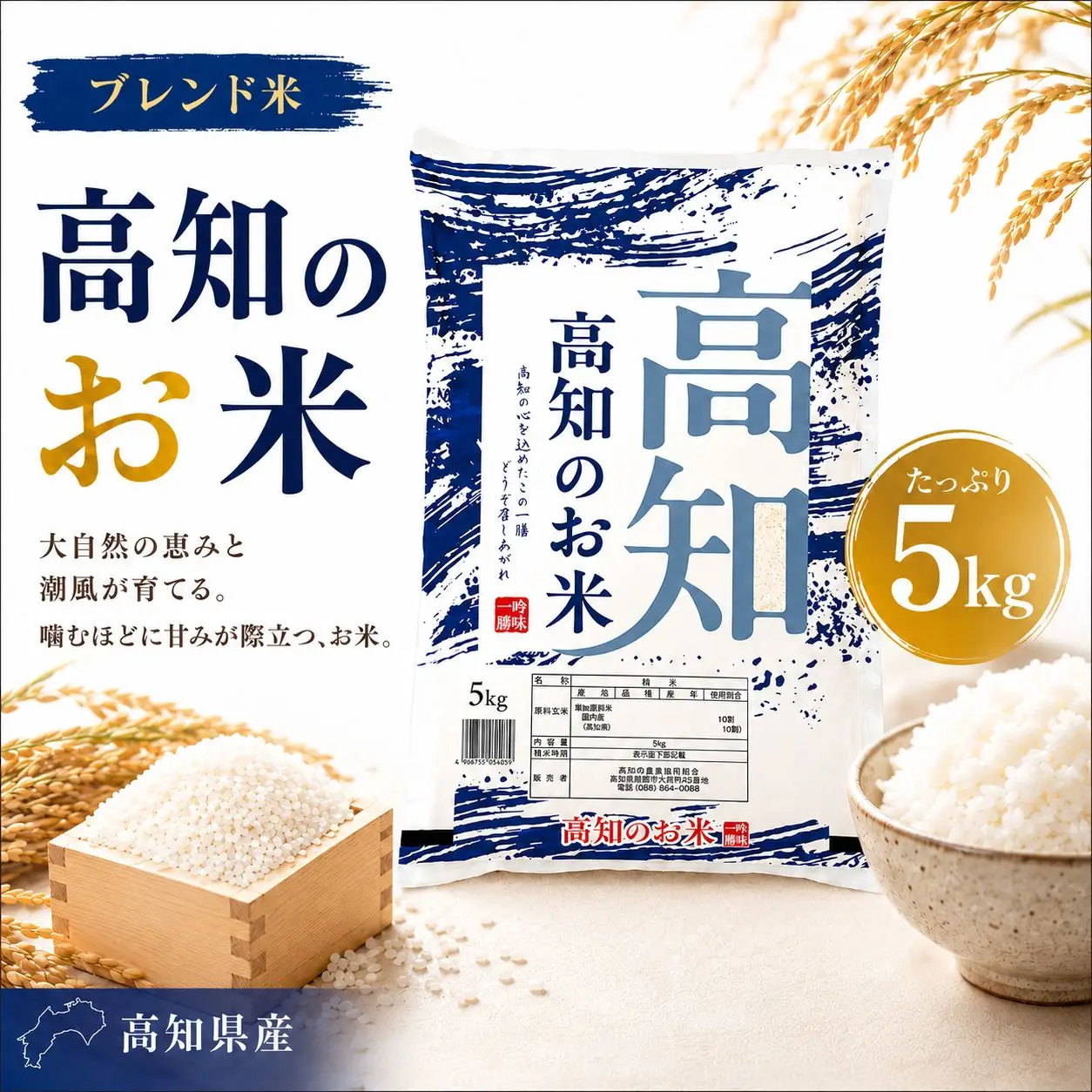 ブレンド米 複数年度 高知のお米 5kg 高知県産 高知県 室戸市