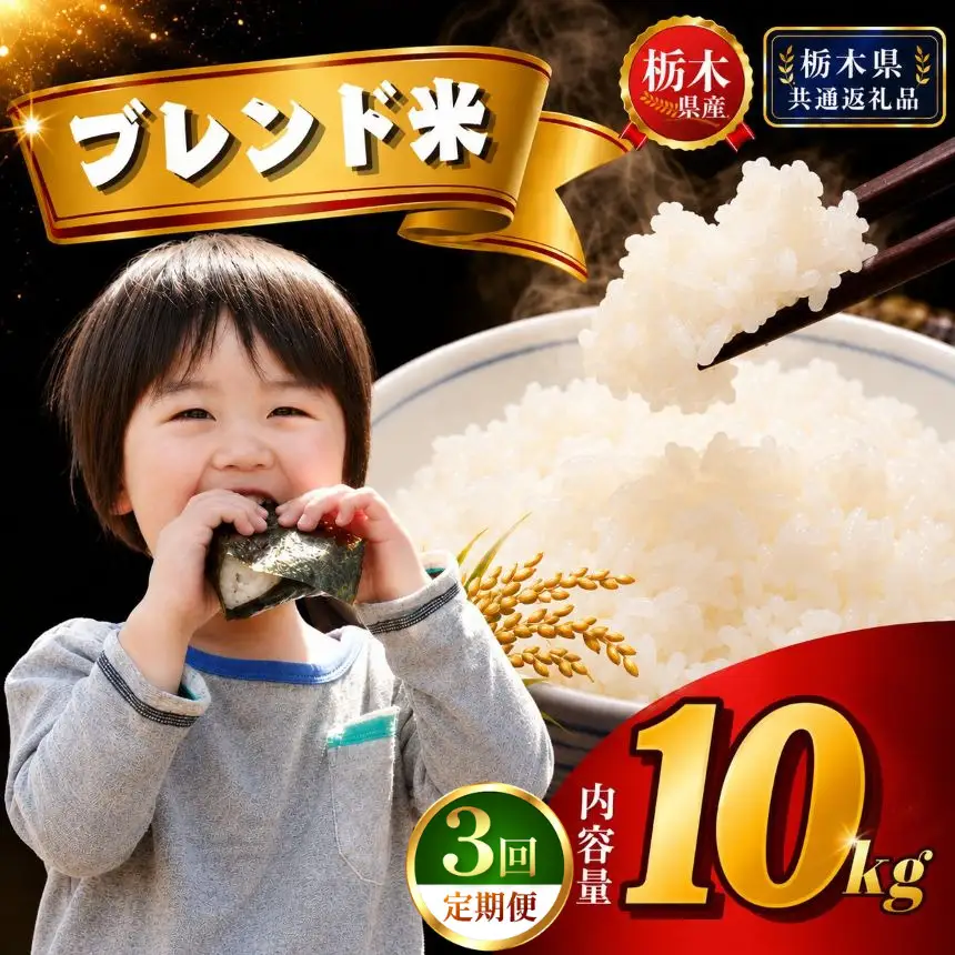 【定期便3回】 栃木県産 ブレンド米 10kg(5kg×2袋)【栃木県共通返礼品 栃木県産】AB | 栃木県 下野市
