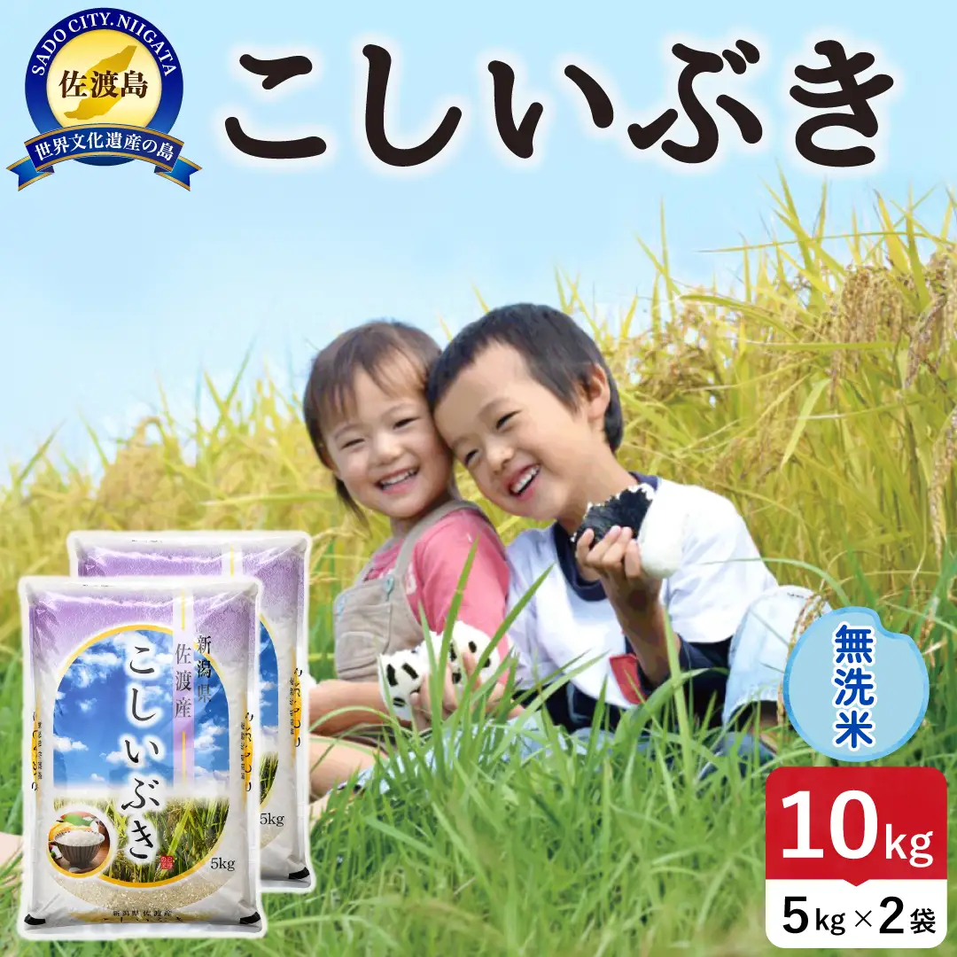 佐渡島産こしいぶき 無洗米 10kg 令和8年産 農薬5割減 土屋農園 195962-052402