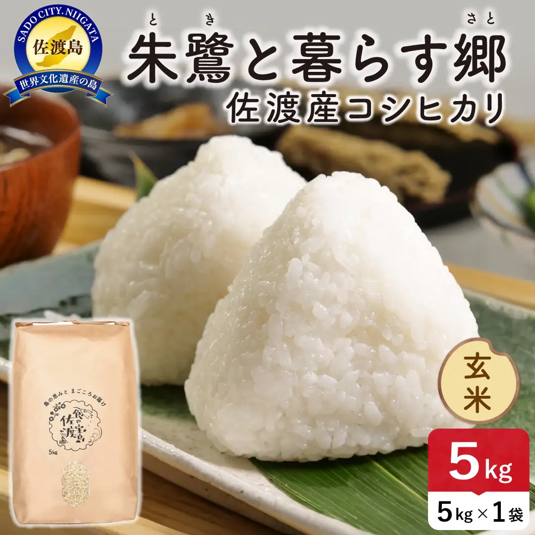 令和8年産 佐渡島産 朱鷺と暮らす郷 玄米5kg 特別栽培米 195962-094302