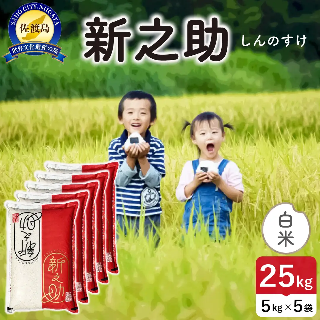 令和8年産 佐渡島産 新之助 白米25kg 195962-101702