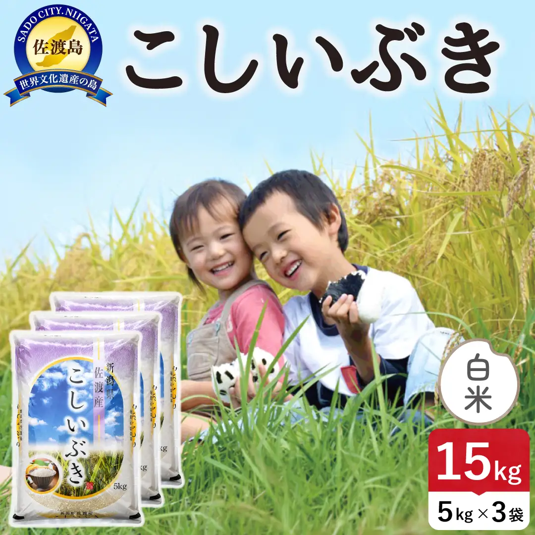 令和8年産 佐渡島産こしいぶき 白米15kg 195962-151502