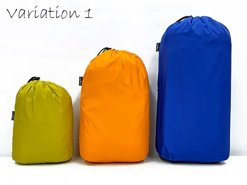 oxtos(オクトス) 透湿防水 スタッフバッグ 3～10L オーバル (3枚セット)【バリエーション１】