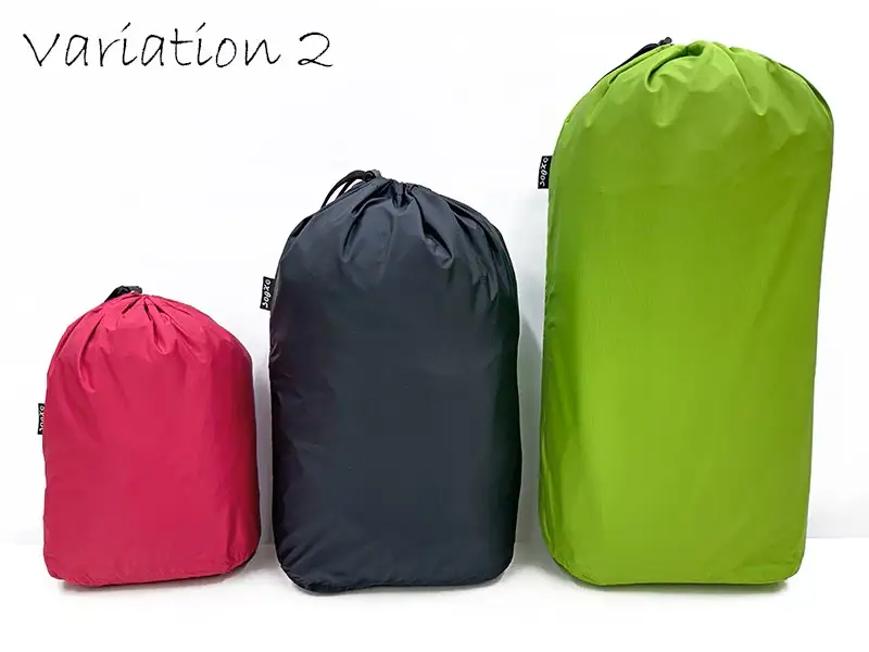 oxtos(オクトス) 透湿防水 スタッフバッグ 3～10L オーバル (3枚セット)【バリエーション2】