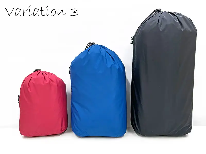 oxtos(オクトス) 透湿防水 スタッフバッグ 3～10L オーバル (3枚セット)【バリエーション3】