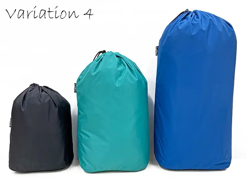 oxtos(オクトス) 透湿防水 スタッフバッグ 3～10L オーバル (3枚セット)【バリエーション4】