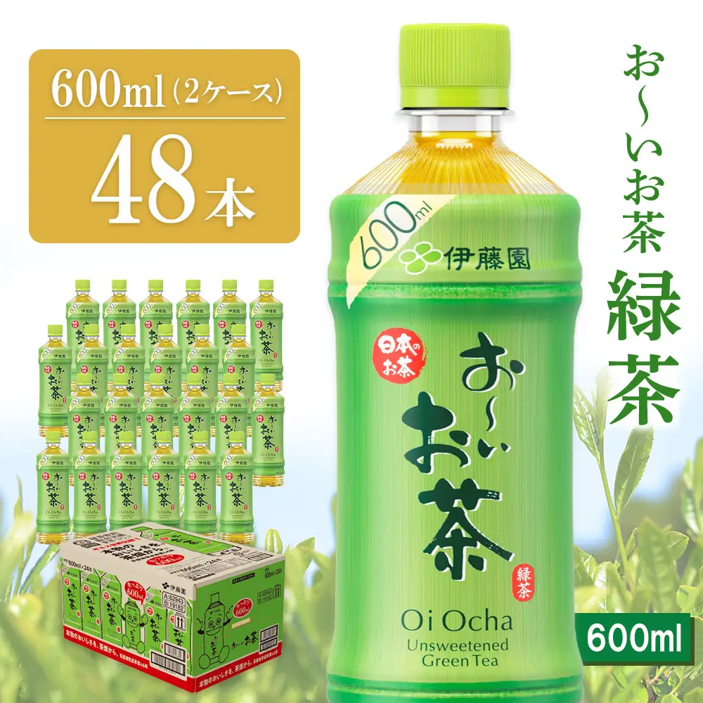 お～いお茶 緑茶 600ml(2ケース)計48本 K071047