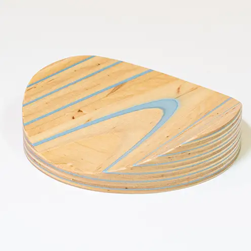 木製 mokume blue 北海道 木製 トレイ ブルー