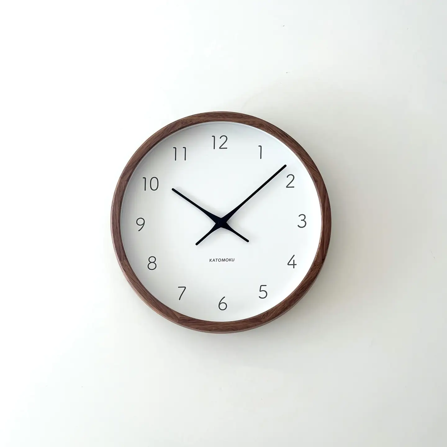 KATOMOKU muku clock 7 ウォールナット km- 93WARCS 木製 SKP電波時計
