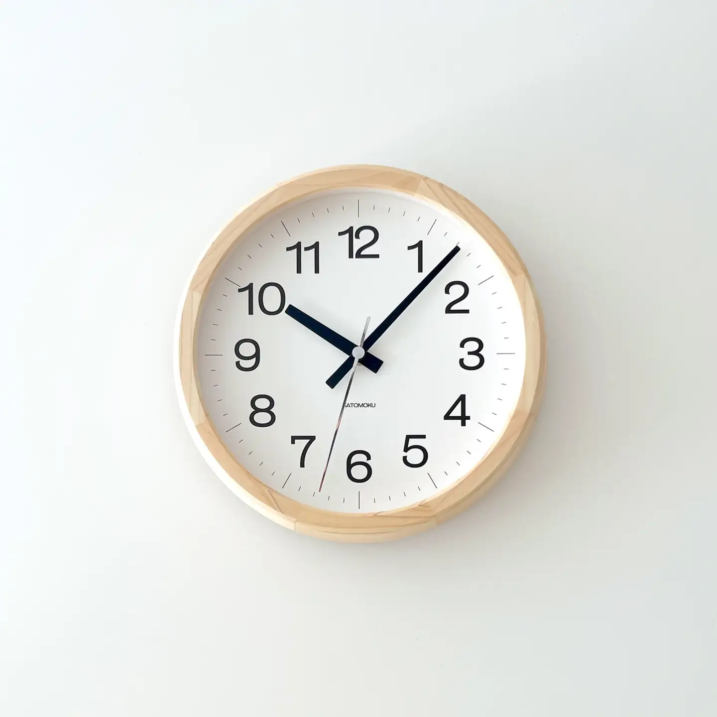 KATOMOKU muku clock 16 ヒノキ km-108HI 木製 掛け時計