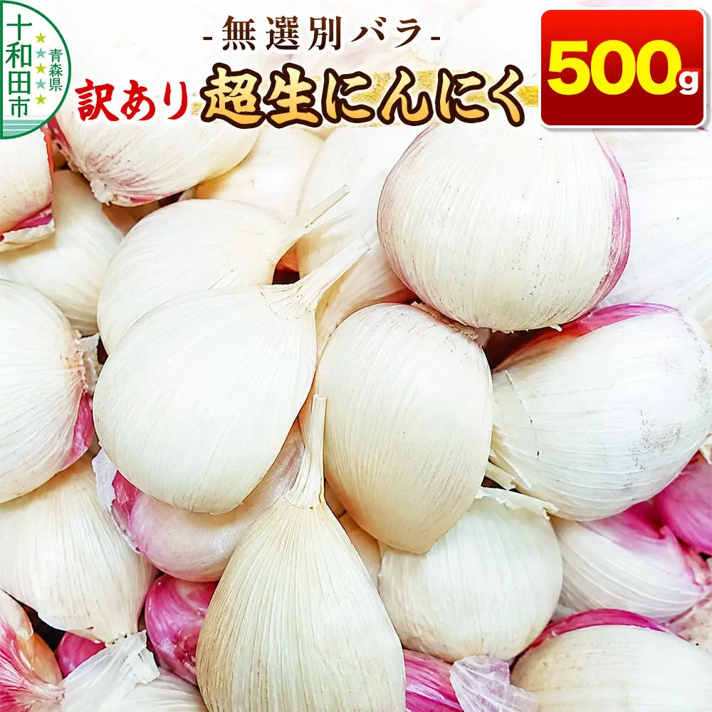 訳あり 超生にんにく 無選別バラ500g 青森県産
