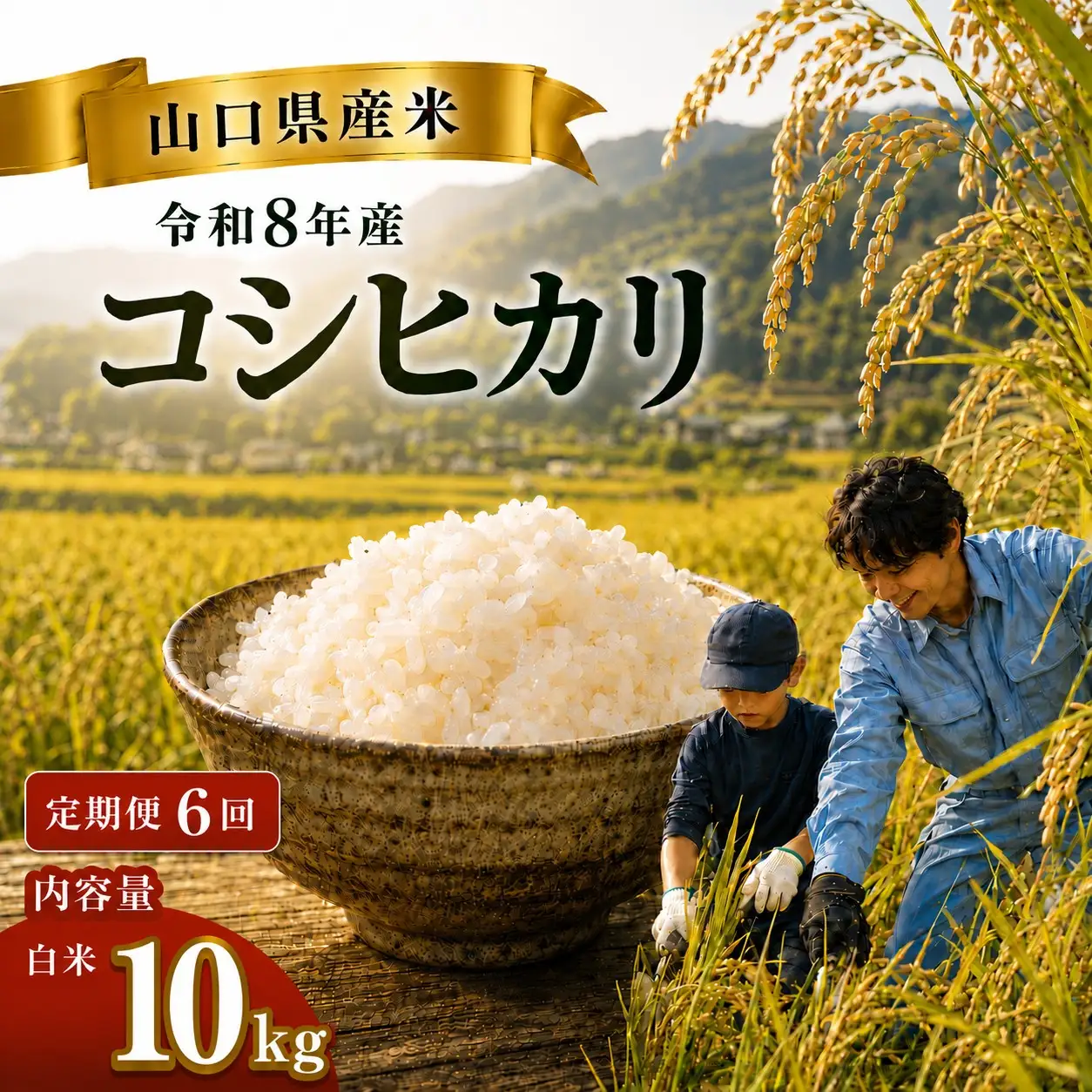 令和8年度産 山口県産 コシヒカリ 10㎏ 定期便 6回発送