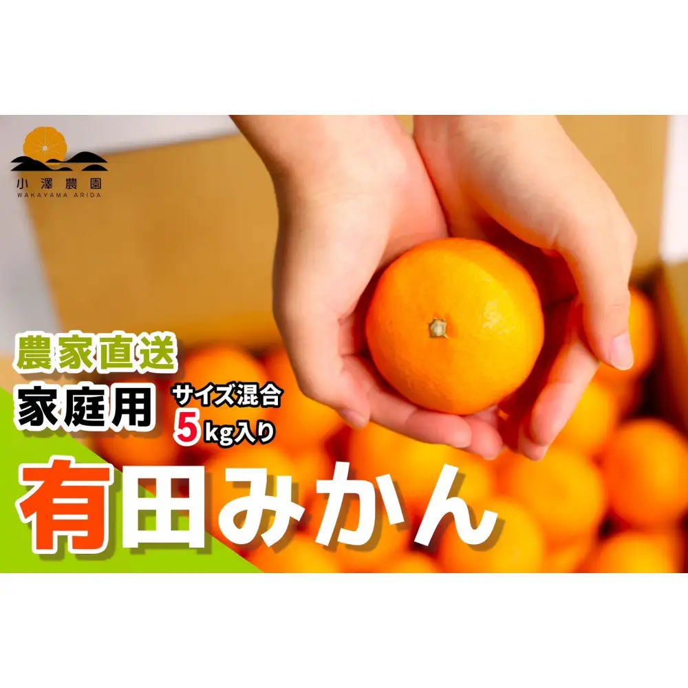 有田みかん ご家庭用 5kg S～2Lサイズ混合