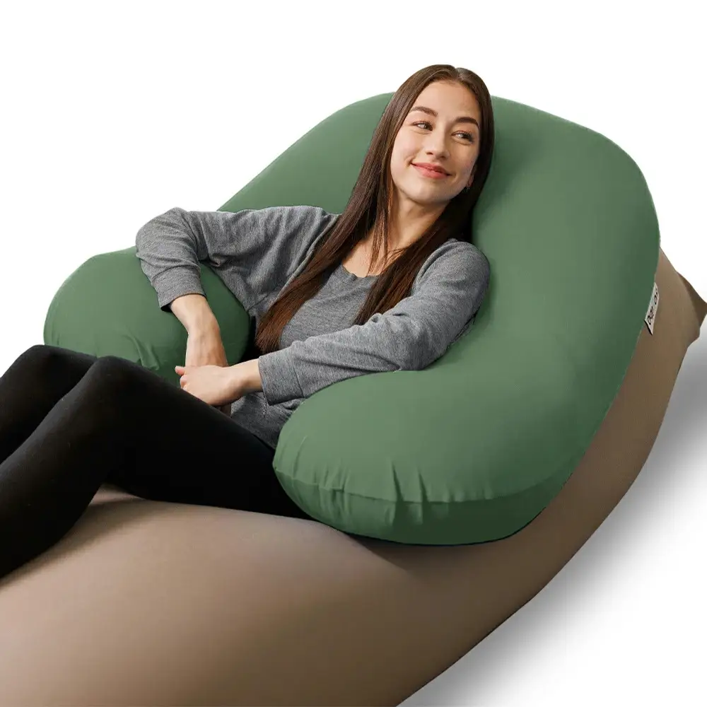 ビーズクッション Yogibo Support (ヨギボー サポート) オリーブグリーン [M534-2OV] クッション 椅子 ビーズソファ ソファ ビーズクッション ローソファ インテリア 家具 送料無料