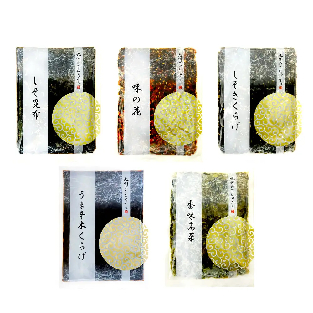 人気の佃煮セット 5種詰合せ 【 しそ昆布 / 味の花 / しそきくらげ / 旨辛きくらげ / 香味高菜 （計950g）】 佃煮 ご飯のお供 おにぎり おかず おつまみ 晩酌 酒の肴 お茶漬け 惣菜 和食 トッピング 食べ比べ