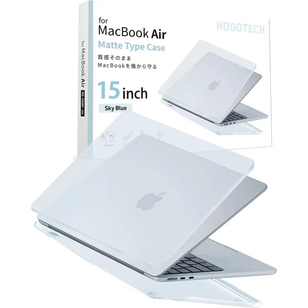 【堺市企画】Macbook カバー Air15inch スカイブルー HOGOTECH
