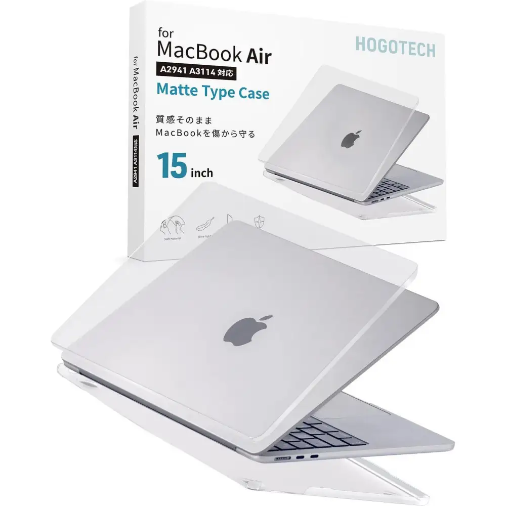 【堺市企画】Macbook カバー Air15inch マットクリア HOGOTECH