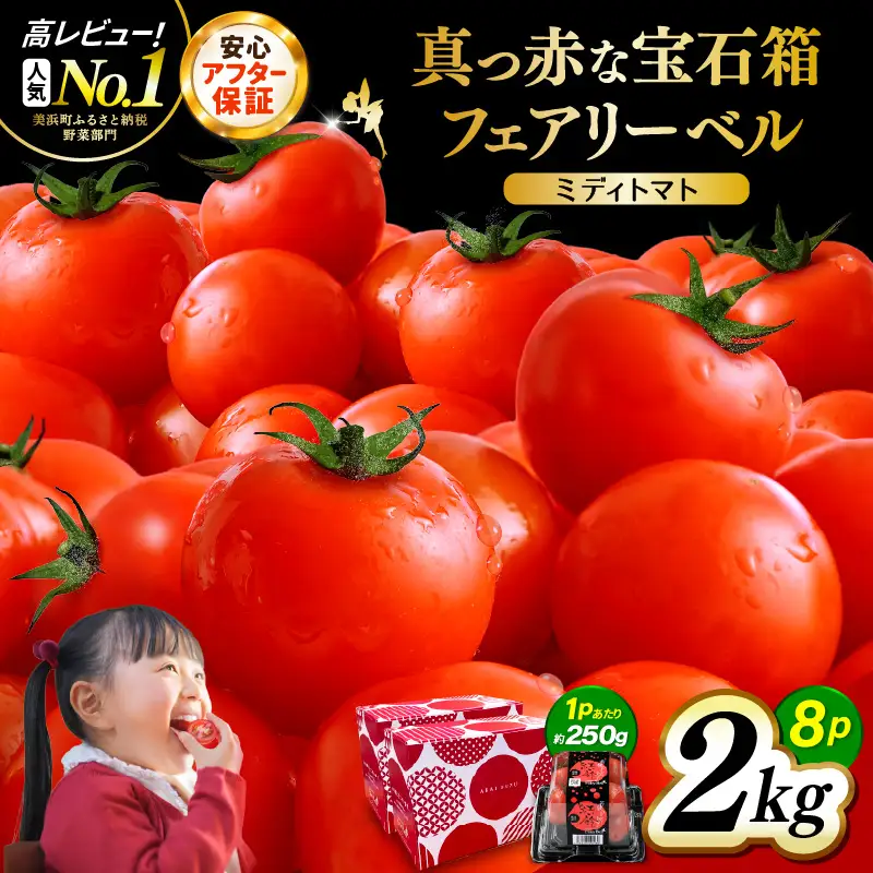 【2026年10月発送】フルーツミディトマト 2kg（1kg×2箱）トマト 野菜  [m37-a025_10]