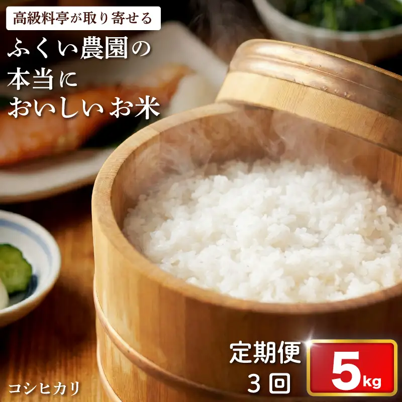定期便 コシヒカリ 5kg × 3回 新米 米