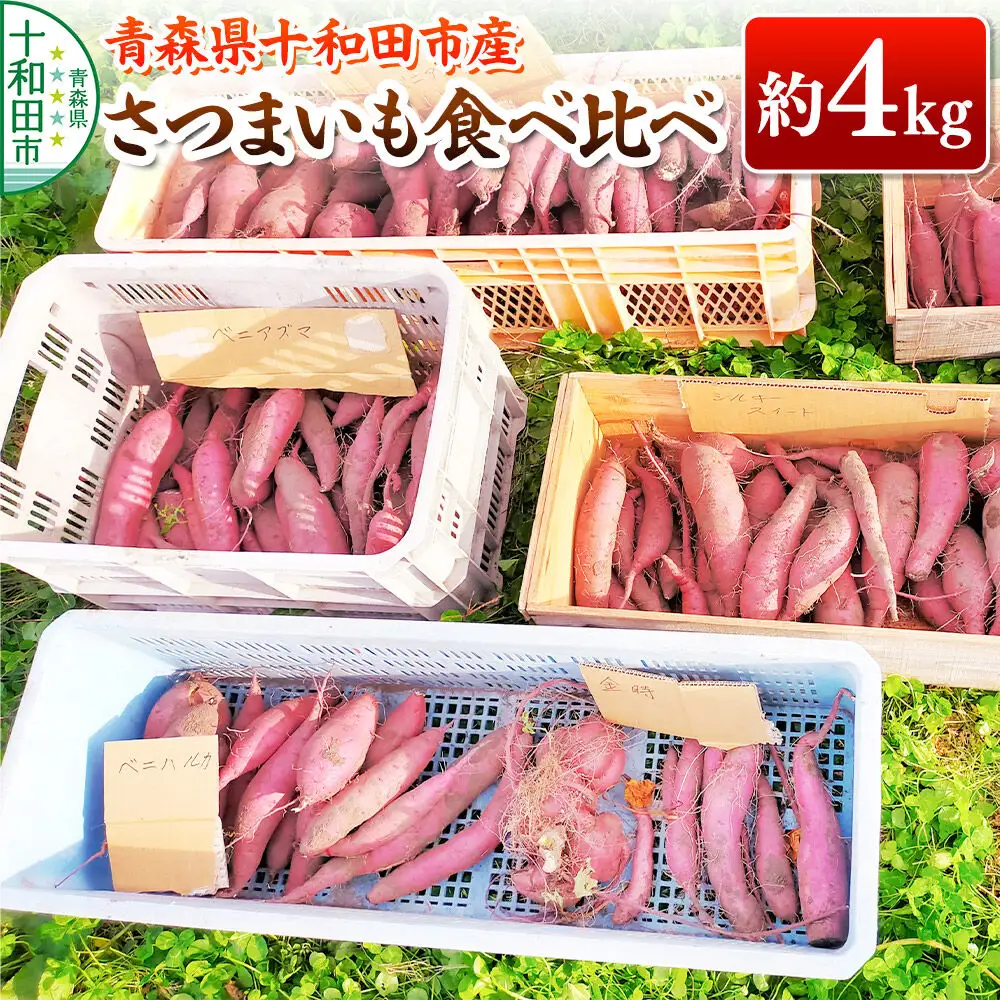 【11月中旬発送・先行受付】さつまいも 食べ比べ 約4kg ご家庭用 青森県十和田市産