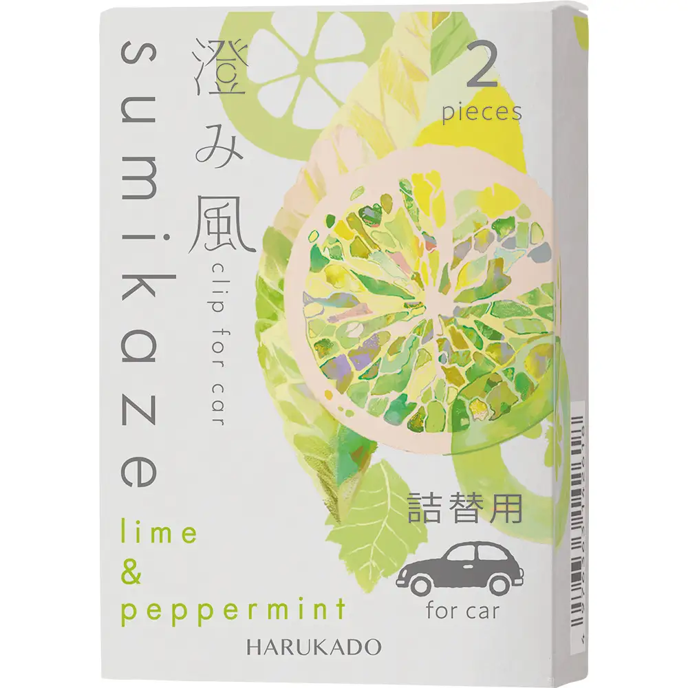澄み風 クリップ詰替用 ライム & ペパーミント カーフレグランス 晴香堂 HARUKADO