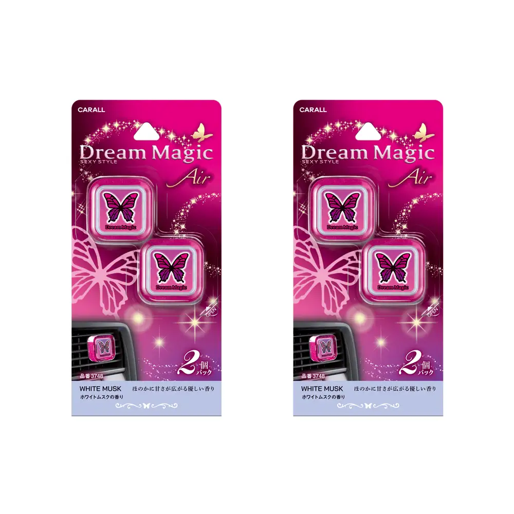 ドリームマジック エア２個パック ホワイトムスク カーエアコン用　晴香堂 HARUKADO
