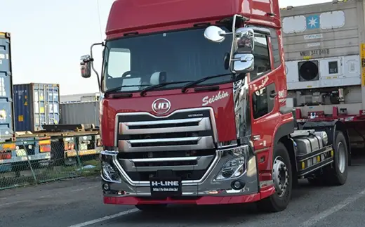 新型クオン＆いすゞ フロントスポイラー （ タイプ3 ） 3P 大型・ 低床 ・ トラクター用 トラック 車 カー カー用品 エアロパーツ パーツ カスタムパーツ カスタム