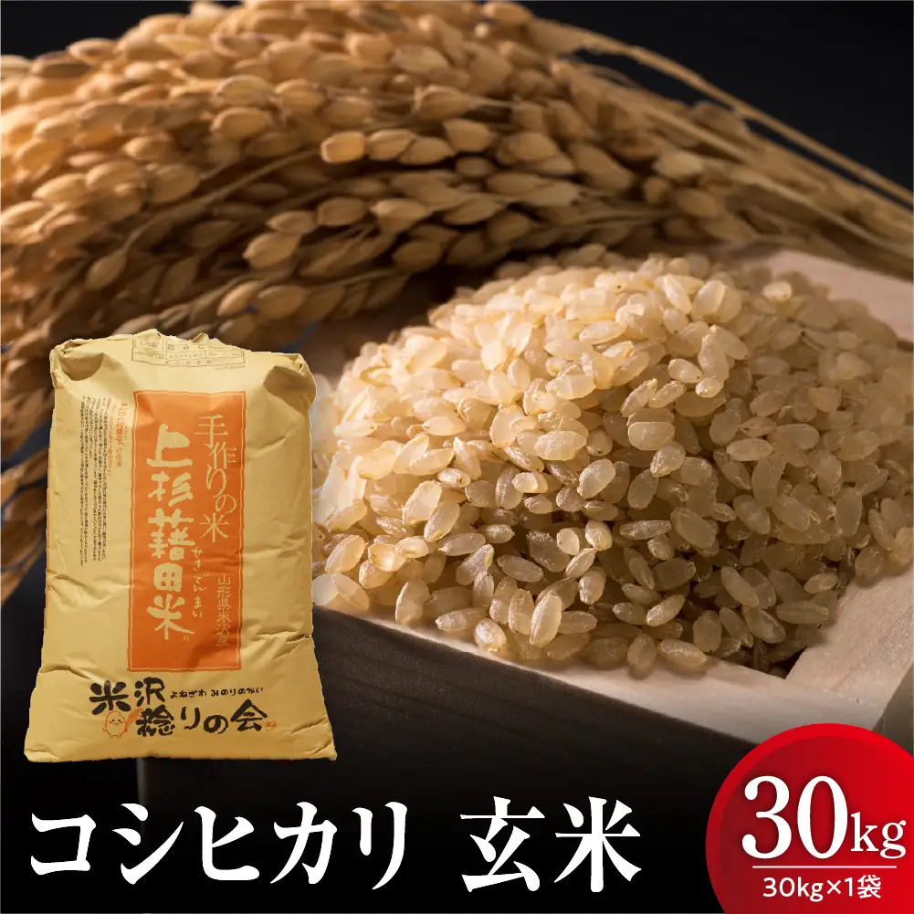 令和8年産 コシヒカリ 玄米 30kg 無農薬 無化学肥料栽培