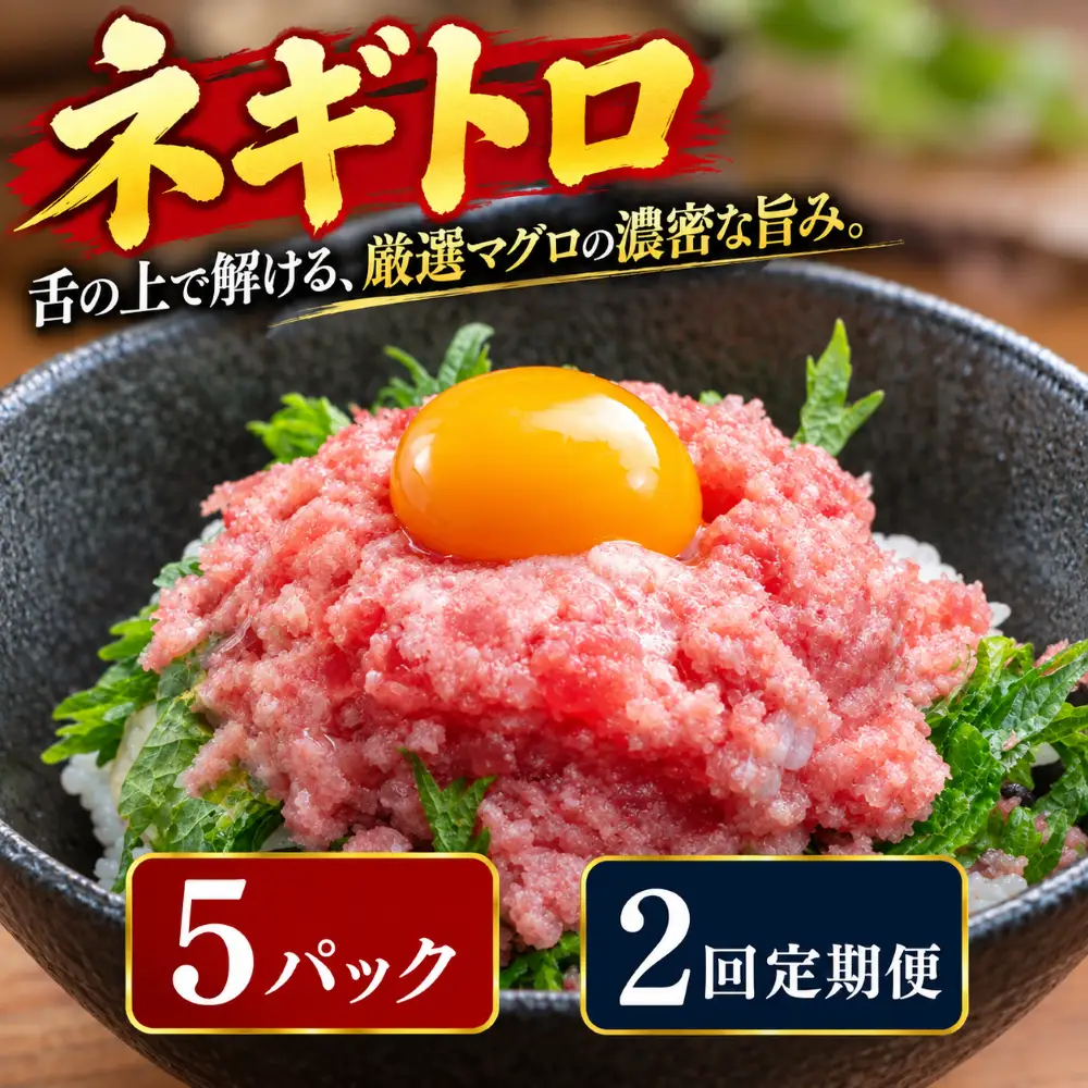 2回定期便 まぐろのネギトロ 5パック 【ねぎとろ】