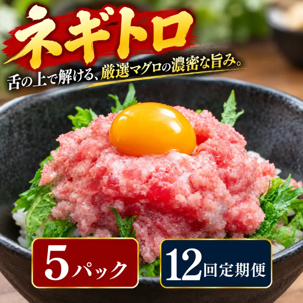 12回定期便 まぐろのネギトロ 5パック 【ねぎとろ】