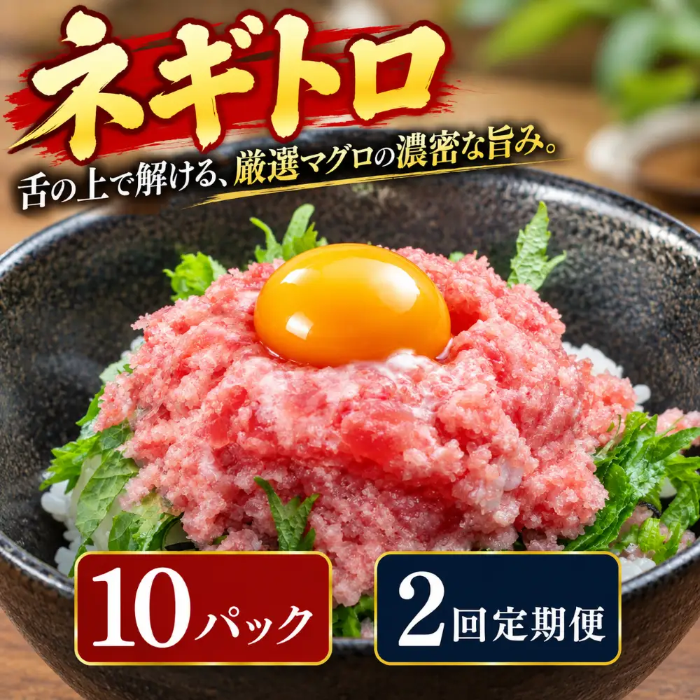 2回定期便 まぐろのネギトロ 10パック 【ねぎとろ】
