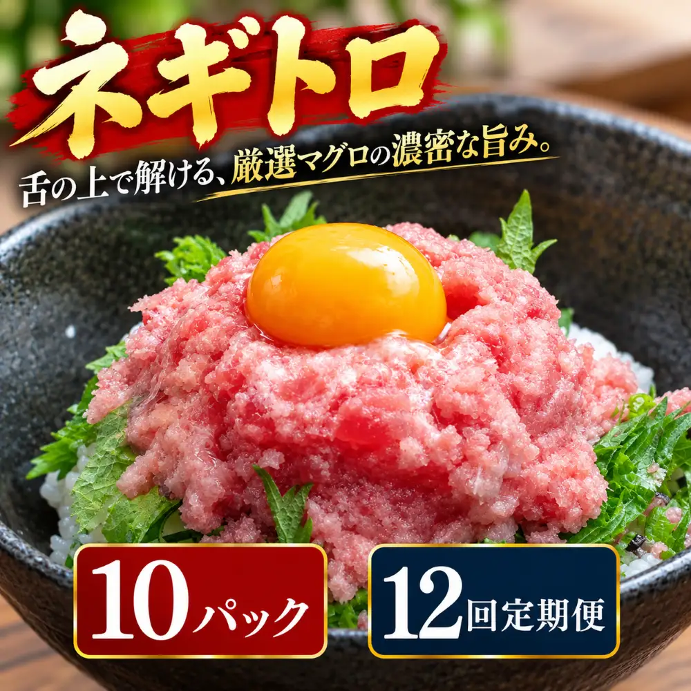 12回定期便 まぐろのネギトロ 10パック 【ねぎとろ】