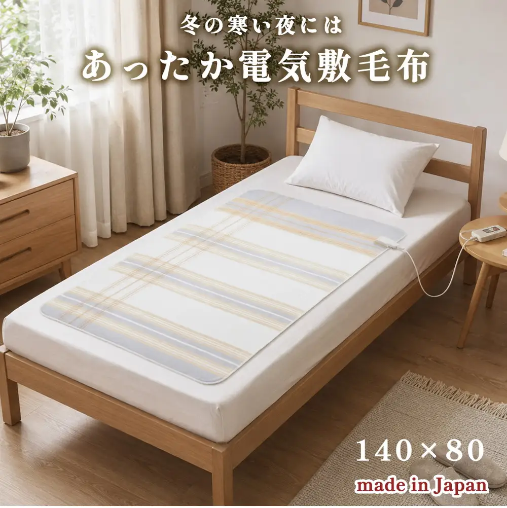 【140×80cm】包み込まれるような温もりの電気毛布 SB22S24