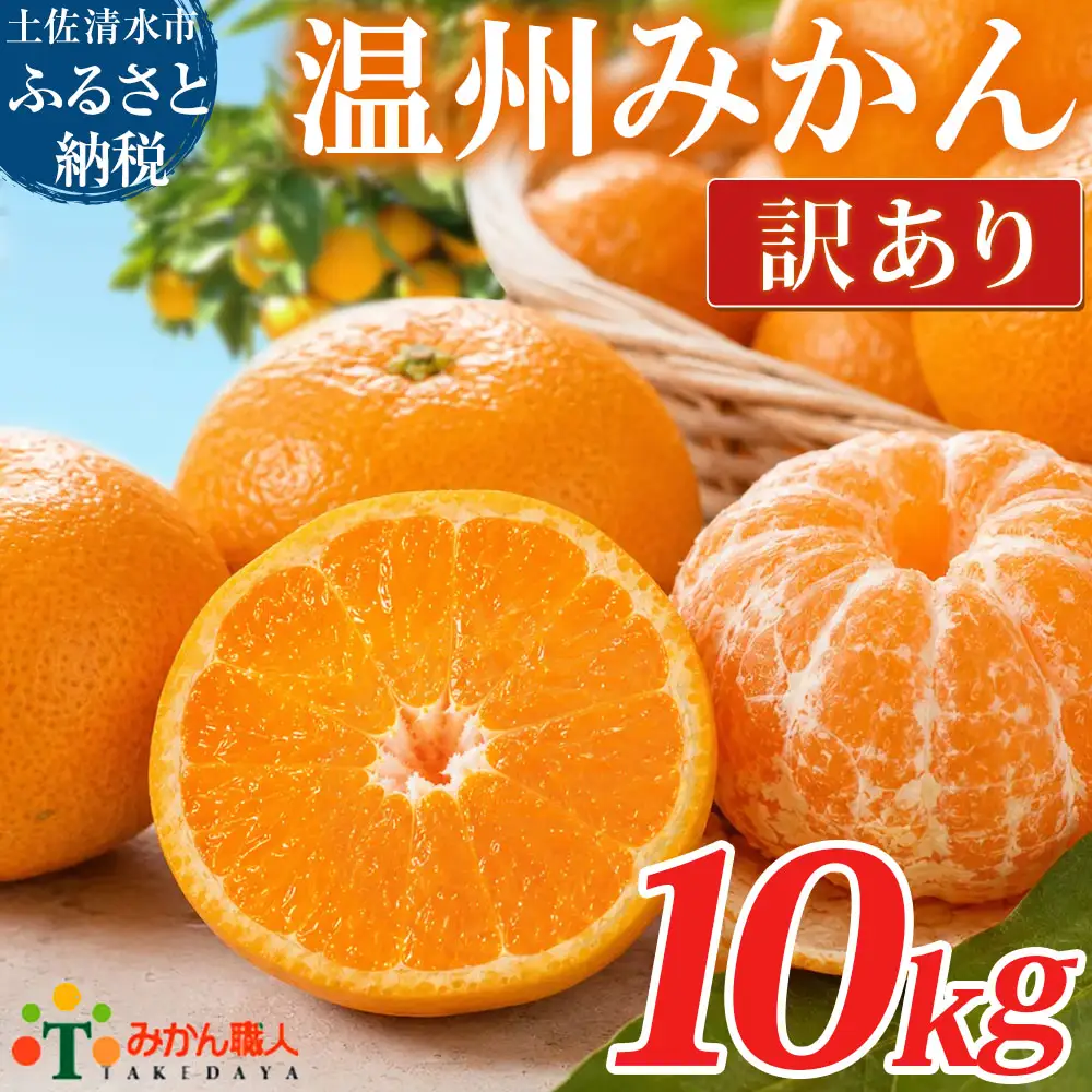 みかん 訳あり 10kg 傷み補償 300g 温州 みかん職人武田屋【R01788】