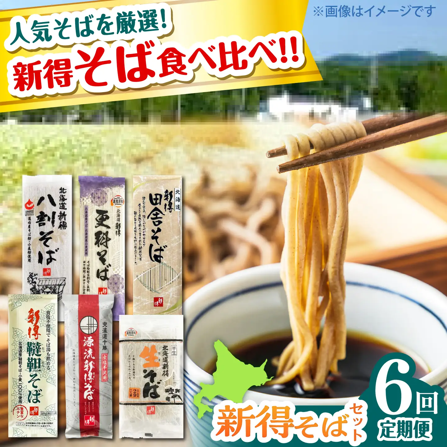 6回定期便 月替わりそば定期便 [BNAO010]