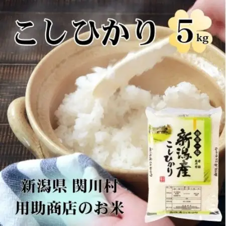 R8年産 土作りからこだわった岩船産コシヒカリ 精米5kg[用助商店]【1779005】