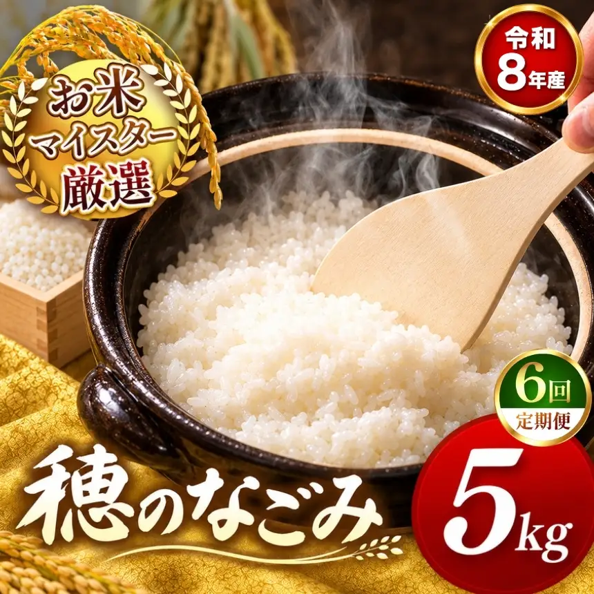 【 新米 予約 】 【 定期便 6回 】 令和8年産 熊本県産 穂のなごみ 白米 5kg こめ 米 訳あり 規格外